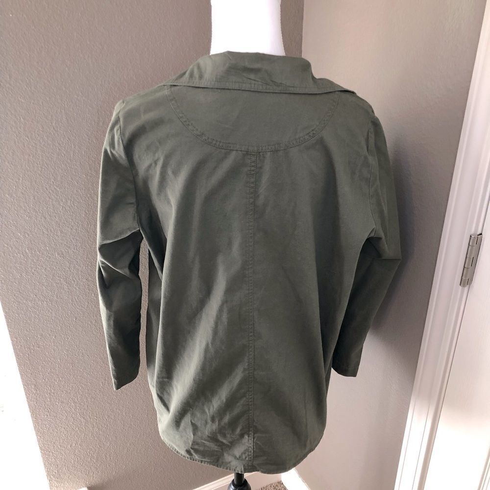 Color Thread army green utility jacket - Picture 4 of 6